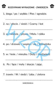 Rozsypanki wyrazowe dla klas 1–3 (PDF, 10 stron)